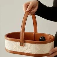 French Multifunctional Living Room Fabric Tea Table Remote Control Used Basket, Organizing Box, Storage Box 1