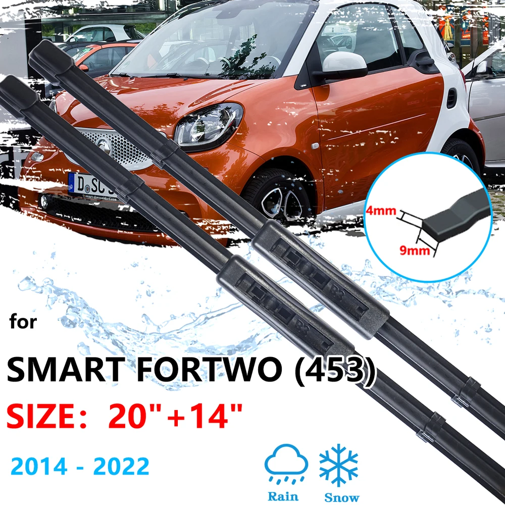 

2x Car Front Wipers Blade For Smart ForTwo 453 C453 A453 2014~2022 Windscreen Windshield Windows Auto Accessories 2021 2020 2019