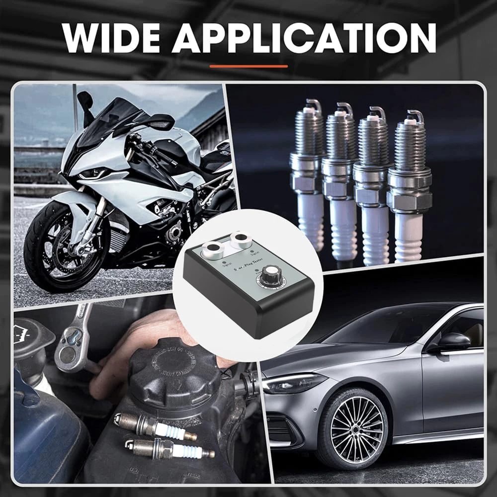 자동차 점화 플러그 테스터 듀얼 홀 0-6000rpm 작업 주파수 자동 엔진 점화 코일 테스터 12V 용 스파크 테스터 도구