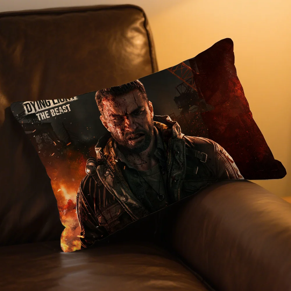 Dying Light The Beast Game Rechteckiger Kissenbezug, bedruckt, für Sofa, Zimmer, Heimdekoration, Kissenbezug – Detail 7