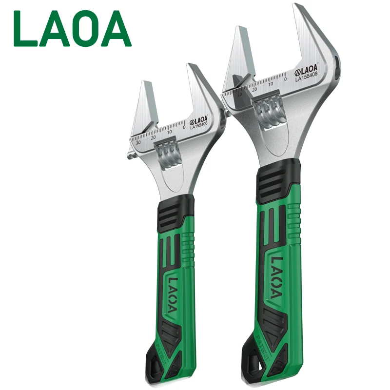 LAOA 얇은 광각 대형 개방형 이동식 렌치, 다기능 가정용 욕실 렌치, 파이프 렌치, 파이프 렌치
