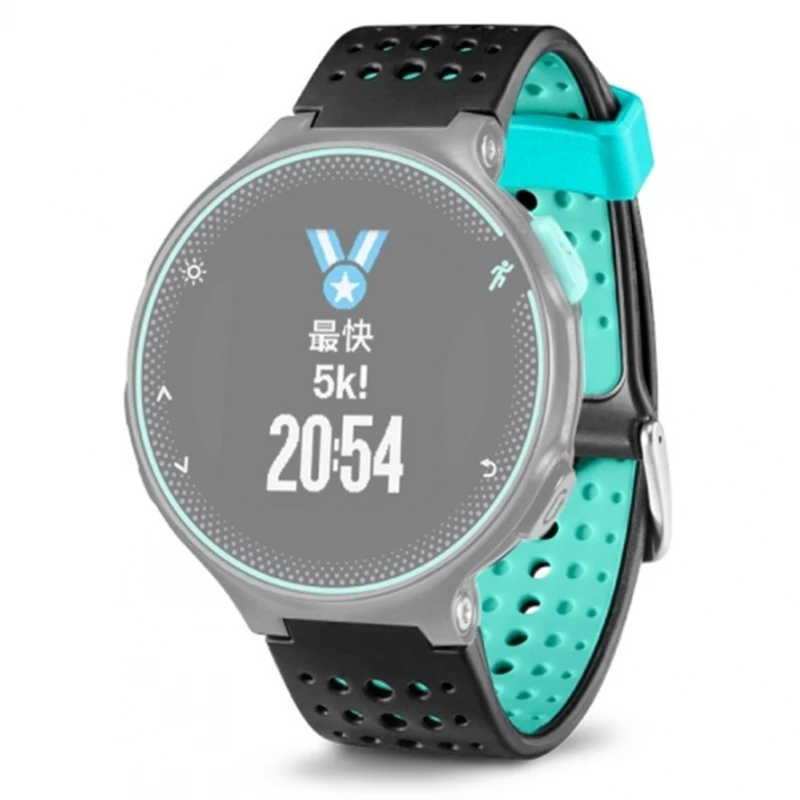 Cinturino Per Garmin Forerunner 220 230 235 630 620 735Xt Azzurro Nero # Garmin Forerunner 220 # Garmin Forerunner 230 # Garmin Forerunner 235 # Garmi