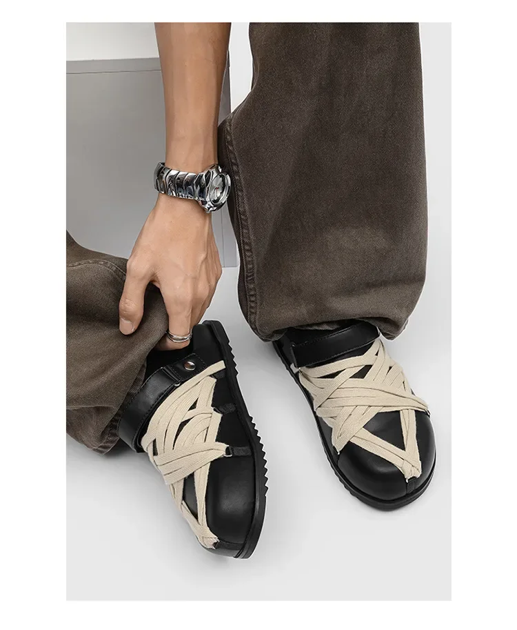 Breathable Men Summer Slip On Sandals 2026 Thick Bottom Comfortable Casual Slippers Home Rubber Upper