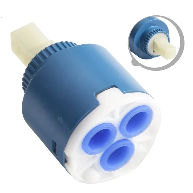 35/40mm Ceramic Cartridge Faucet Accessories Hot And Cold Water  Kitchen Tap Replacement Spare Parts Mixer Valve Blue 4