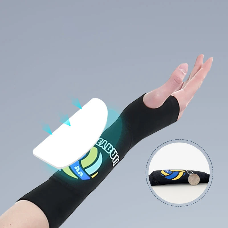 Volleyball Armband Arm Guards Wrist Support Breathable Volleyball Forearm Sleeves With Sponge Pads And Thumb Hole 1Pair wrist guards