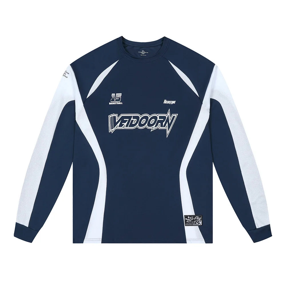 Breathable Long Sleeve Sport T Shirt for Men Oversize Lightweight Quick Dry Athletic Basketball Jersey Outdoor Gym Clothes
