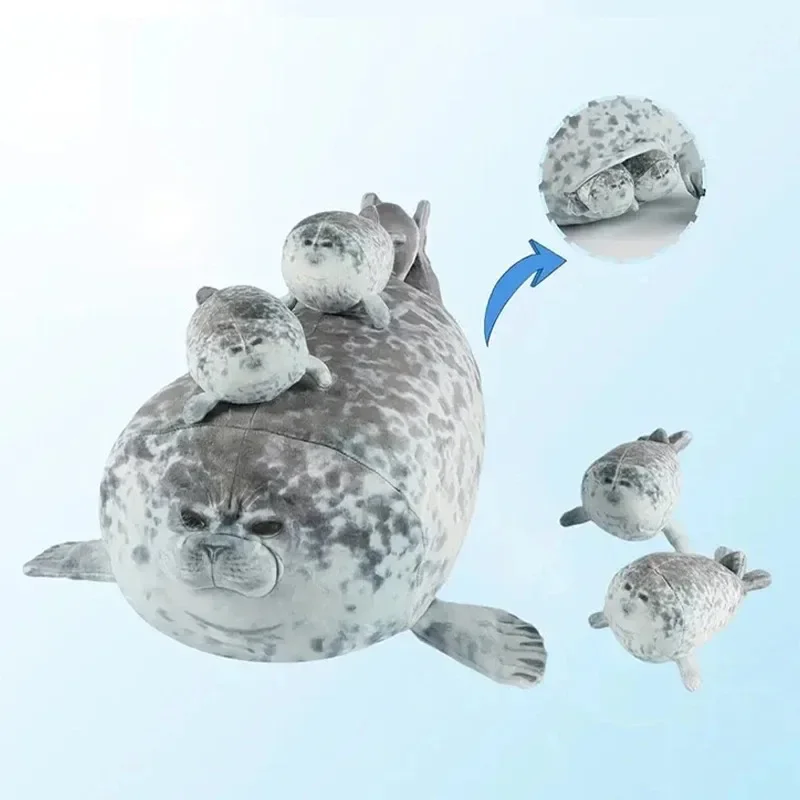 Japan Osaka Simulated Seal Doll Pillow Aquarium Popular Soft Pillow Aquarium Plush Toy Chair Cushion  Cute Pillow 4