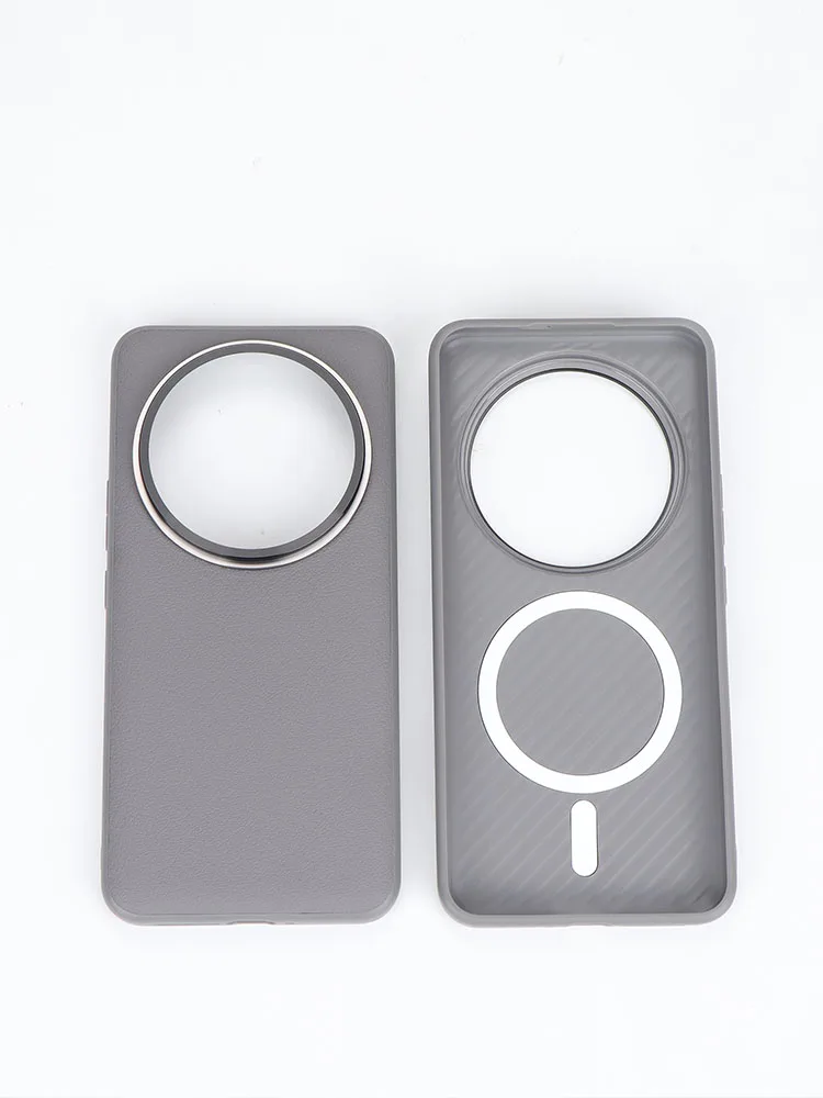 Leather Magnetic Shockproof Phone Case with TPU Edge