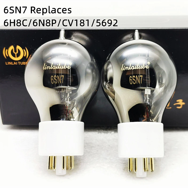 LINLAI Vacuum Tube 6SN7 Replaces 6H8C/6N8P/CV181/5692 Electron tube Factory Test And Match bass amp