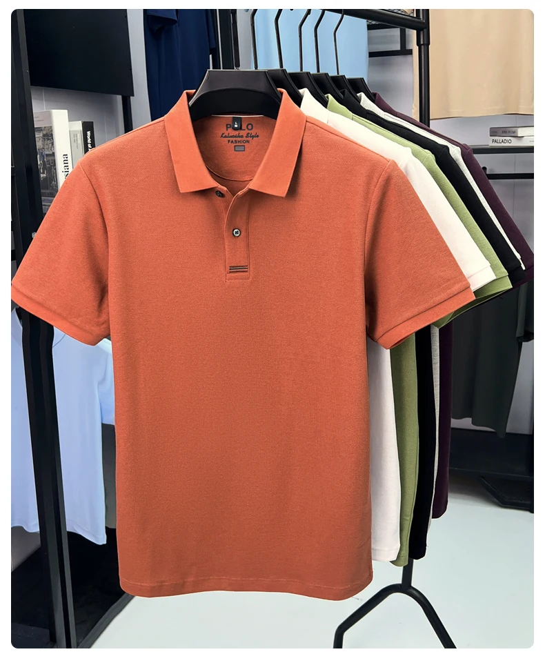 100% pure cotton short sleeve polo shirt men summer simple Korean fashion striped high-end designer brand casual golf T-shirt 31 S2ed0e4ff5b084761a19044cd537f5758P