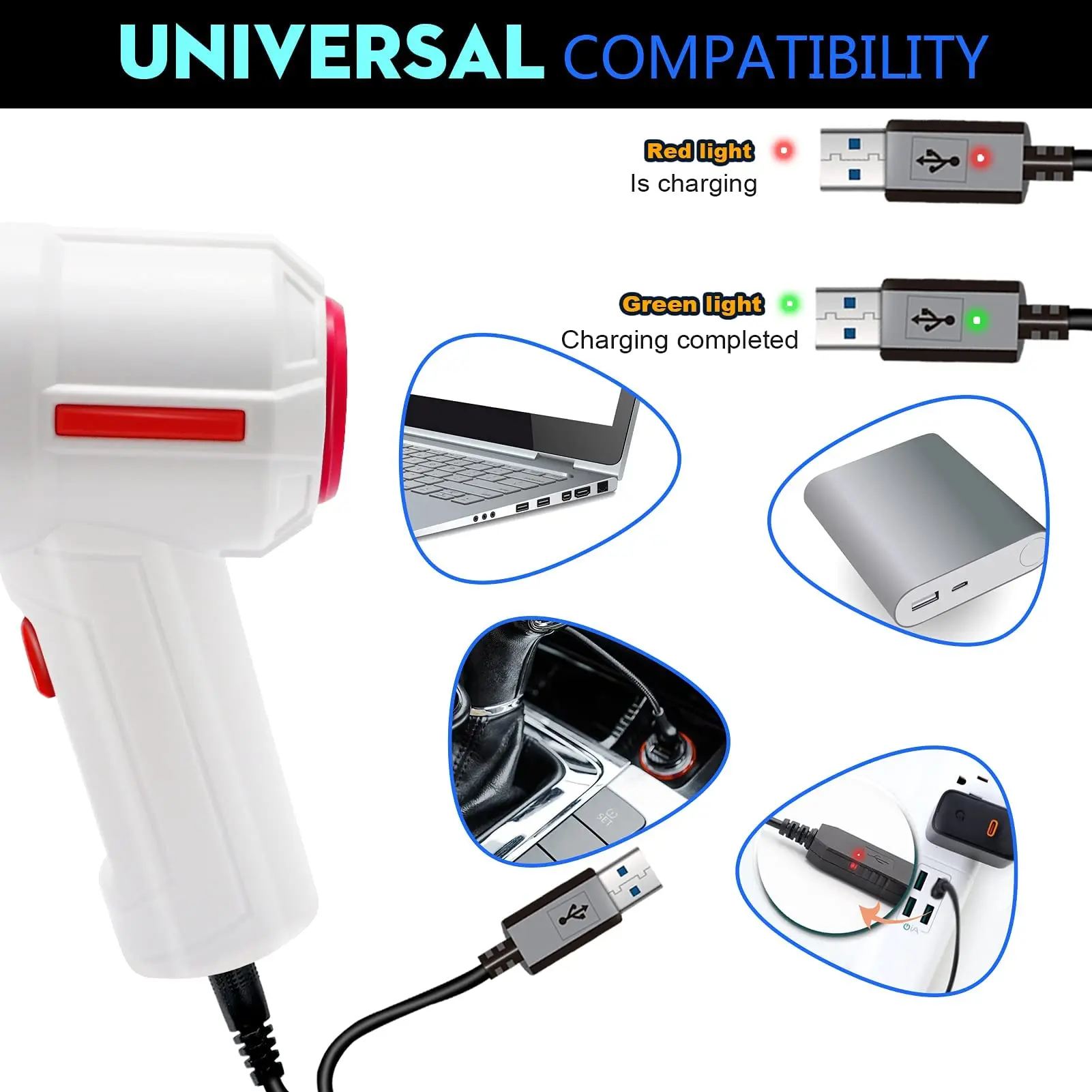 Air Blower Gun 9Kpa 4000mAh Air Blower