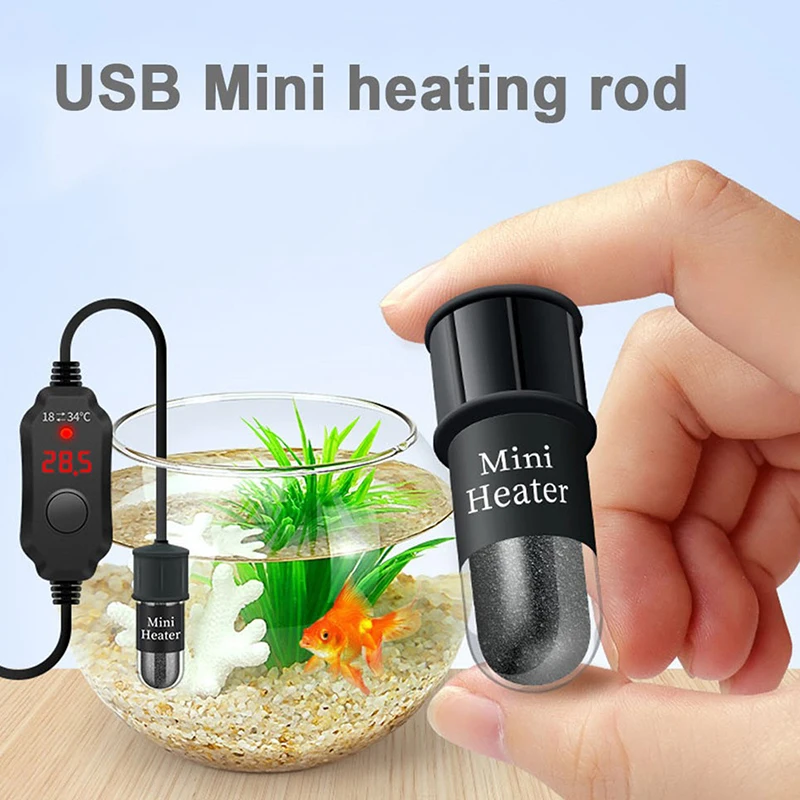 

Погружной нагреватель для аквариума, 18-34 °C, USB-зарядка