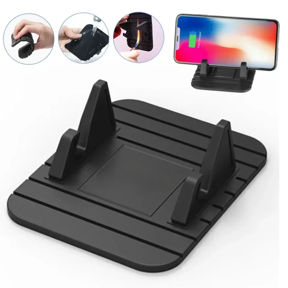 Universal Anti-Slip Silicone Dashboard Mount for Smartphones and GPS Devices