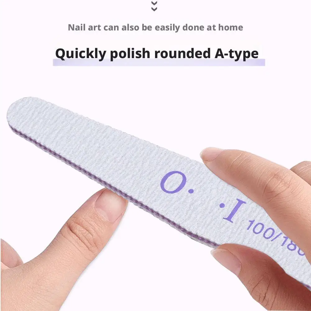 10pcs 네일 파일 초박형 샌딩 스트립 네일 파일 스트립 네일 트리밍 특수 폴리싱 스트립 100/180 러빙 스트립 네일 도구