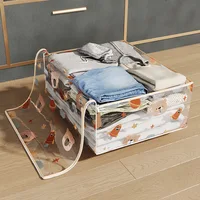 Transparent Cartoon Clothes Quilt Large Storage Bag Zipper Mobile Organizer Baby Room Supplies Storage Bag 1