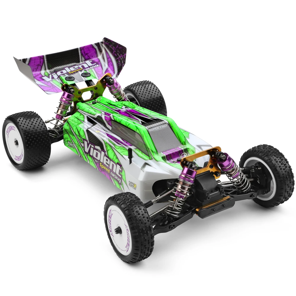 Wltoys 고속 버기, 금속 섀시 포함, 2.4G 4WD 오프로드 버쉬리스 RC 자동차, 60KMH, 1/10 신제품