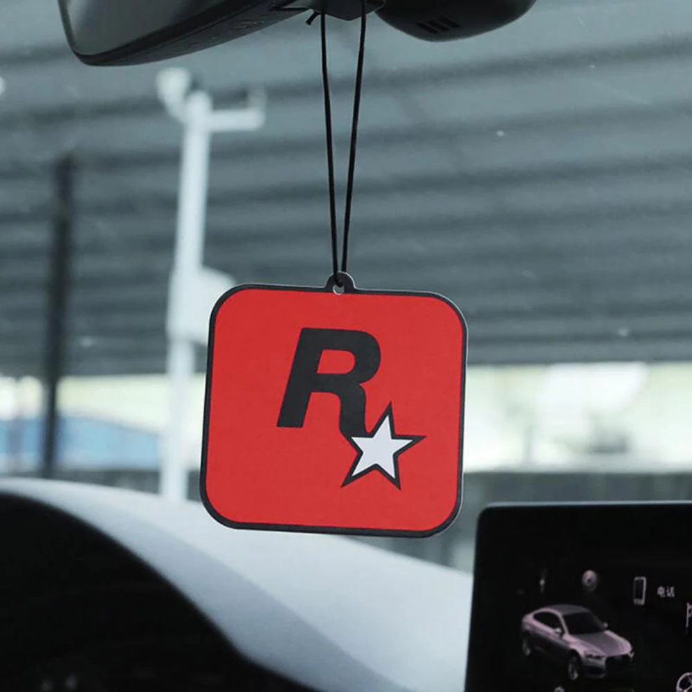 2Pcs Car Rockstar Fragrance Tablets Pendant Air Freshener Aromatherapy Essential Oil Hanging Decoration air freshener