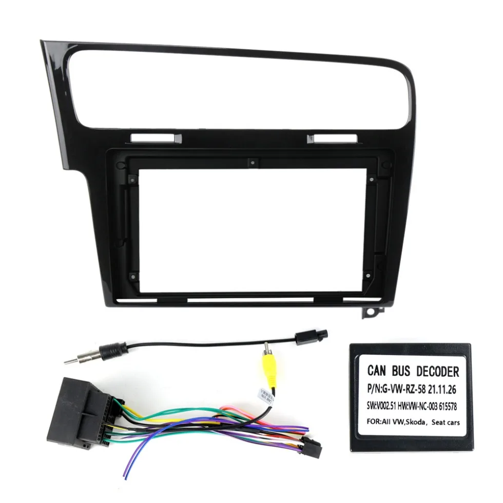 

Магнитола для VW golf 7 2013-2017 с рамкой и кабелем RCA