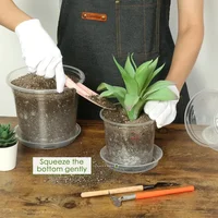 72pcs/set Clear Nursery Potsplant with Trays and Labels, Transparent Plastic Planter, Seed Starting Pot Flower Plant Contai 3