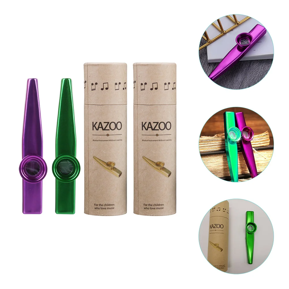 

Kazoo Harmonica Toy Musical Instrument Metal Kazoos Funny Children Educational for Lover