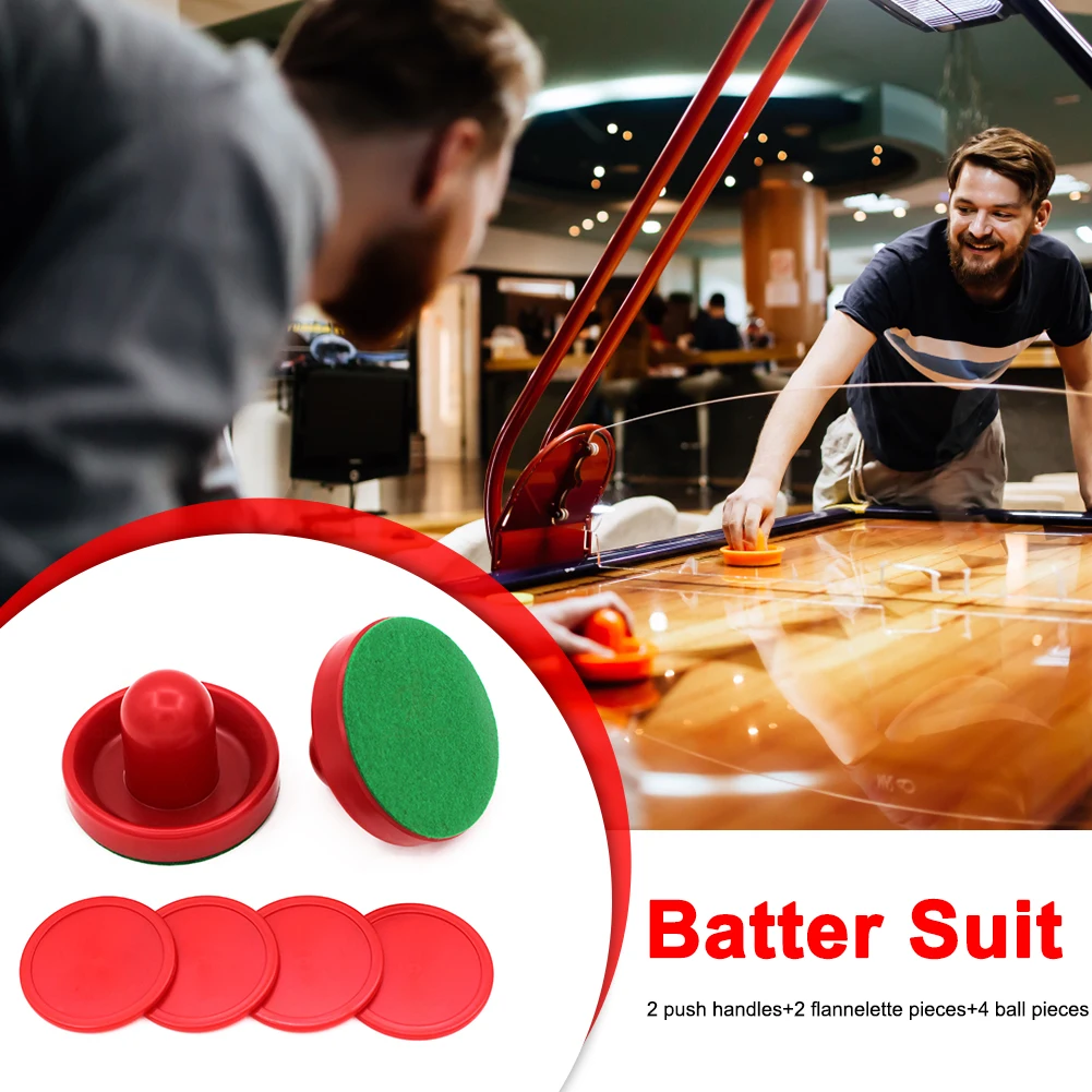 Air Hockey Accessories Goalies Puck Felt Pusher Mallet Professional Goalkeeper Air Hockey Felt Putter Adult Table Games Entertaining Toys Equipment