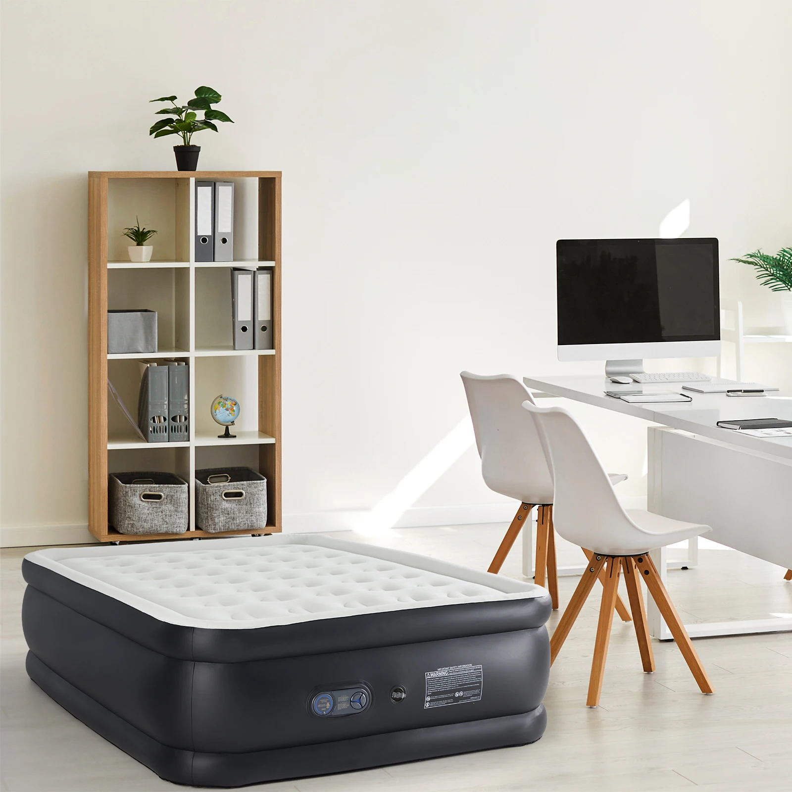 vue de l'installation du matelas gonflable