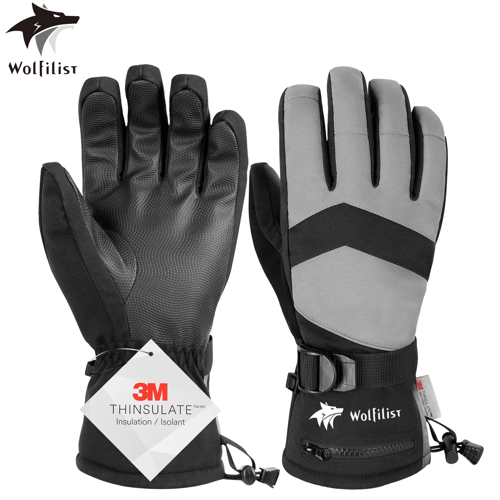 Guanti da sci invernali -30 ℃ Guanti termici Thinsulate impermeabili 3M Guanti da ciclismo caldi con da intere per sci, moto, snowboard 18 Guanti da sci invernali -30 ℃ Guanti termici Thinsulate impermeabili 3M Guanti da ciclismo caldi con da intere per sci, moto, snowboard 18