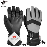 WOLFILIST Ski Gloves Waterproof Windproof - 3M Thinsulate Insulated Warm Snow Gloves with Zipper Pocket 1