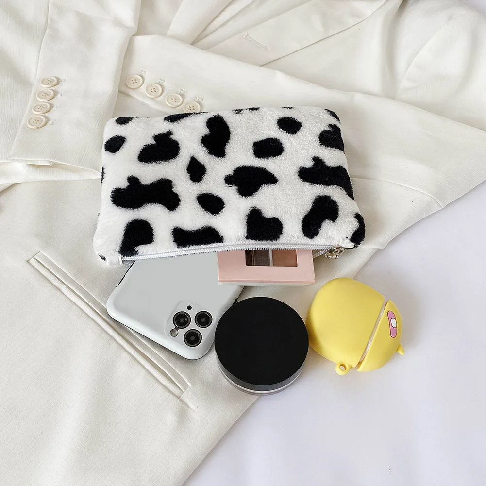 Fashion Bracelet Keychain Card Bag Women PU Leather Zebra Cow Print Leather Tassel Wallet for Women 2020 Trend