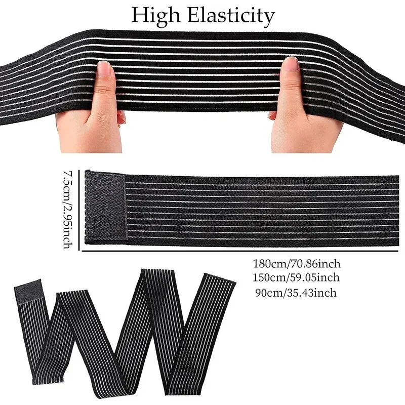 1PC Extra Long Elastic Knee Wrap Compression Bandage Brace Support Legs Stabilising Ligaments Squat Basketball Running knee support