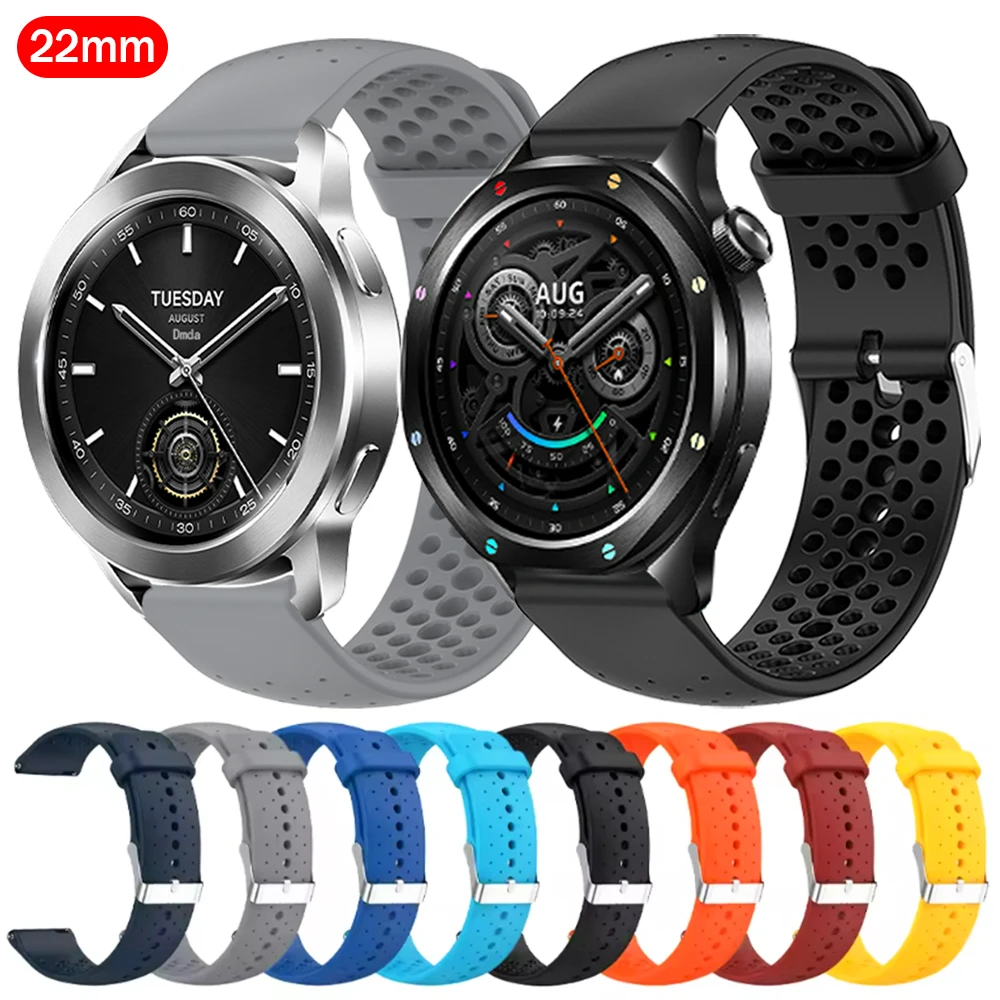 Breathable 22mm Silicone Sport Bracelet - Color2 Replacement Strap