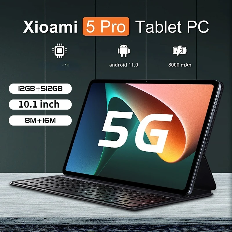Android 12.0 Tablet 12GB RAM 512GB ROM 5G Wi Fi Google Play Tablet GPS