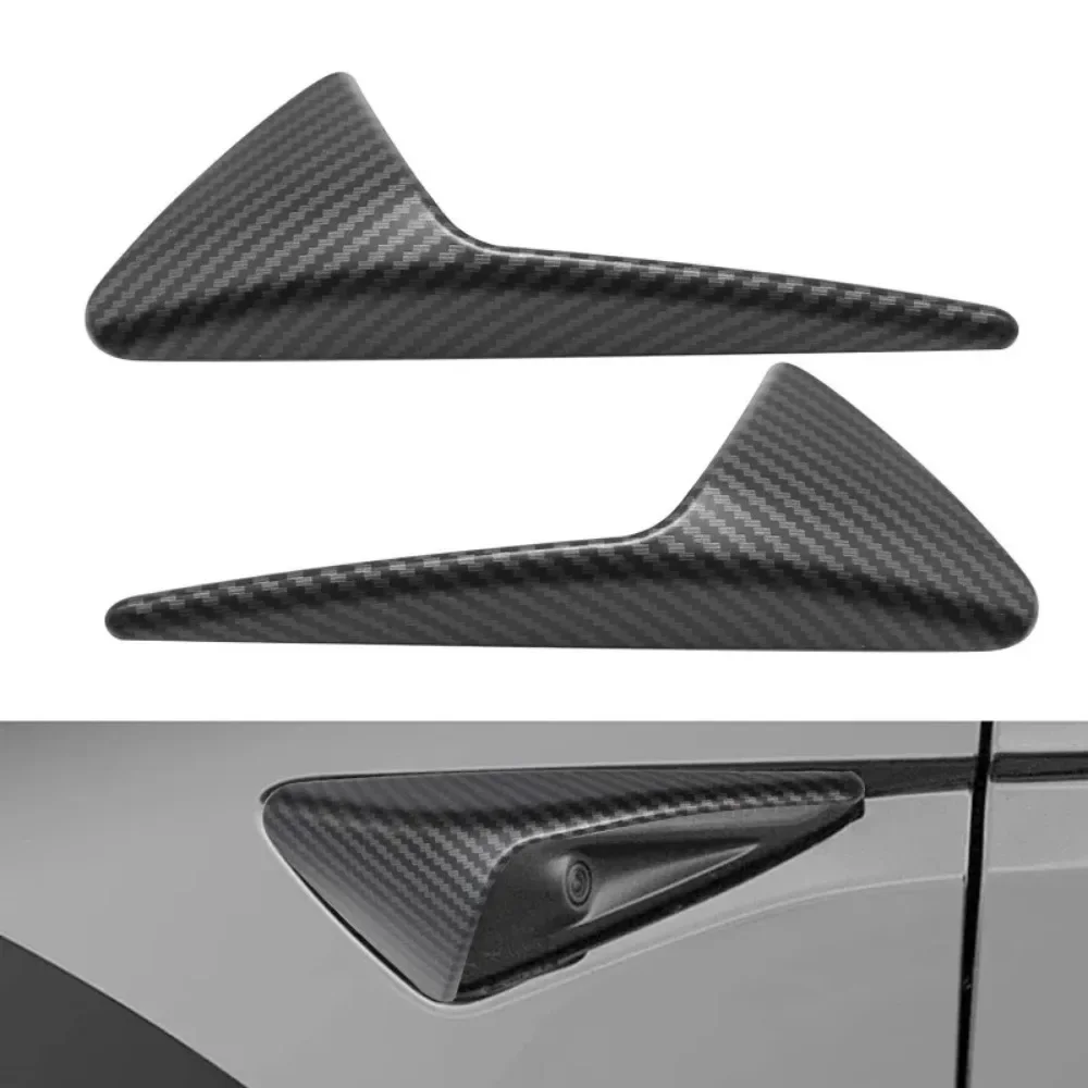 테슬라 모델 3 S X 2017-2021 카메라 보호 커버 탄소 섬유 패턴 방향 지시등 커버 장식 액세서리 2개