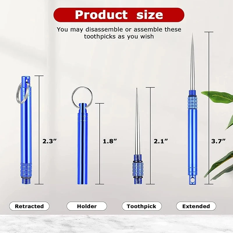Portable Titanium Toothpicks Pocket Toothpick Metal Toothpick Holder Outdoor Picnic Camping Convenient High Quality toothpick set toothpicks set