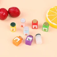 8pcs 1:12 Miniatures Dollhouse Jams Model Furniture Kitchen Accessories For Doll House Decor Kids Pretend Play Toys Gift 1