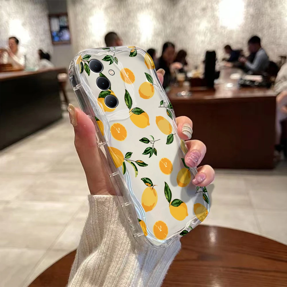 Luxury Summer Fruit & Lemon Blossom Phone Case - 3D Wave Soft TPU Back Cover