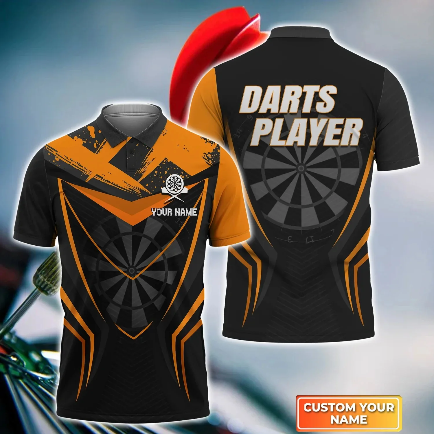 Darts Team Player Personalisierte 3D Ganzen Gedruckt Herren Polo Shirt Sommer Kurzarm shirt Straße Casual POLO shirt tops WK23 – Detail 20