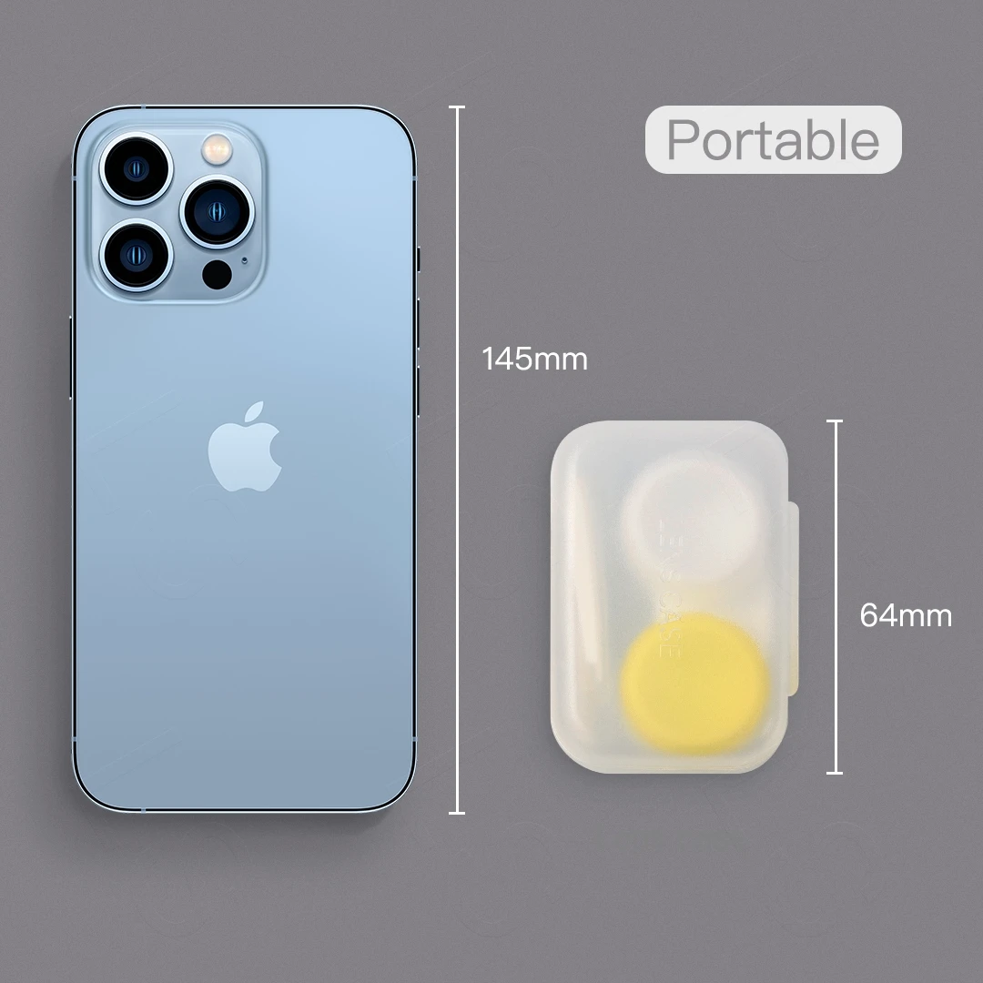 Color Contact Lenses Case with Mirror Unisex Lovely Travel Kit Cute Style Solid Container Glasses Lenses Box
