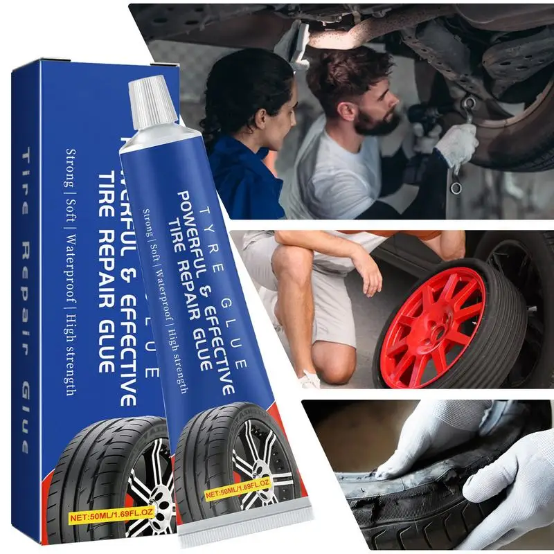 Tire Bead Sealer 50ml Rubber Cement Glue Tire Repair Sealant Tire Leak Sealant Tire Repair Tools Tire Sealant For Car Motorcycle 3