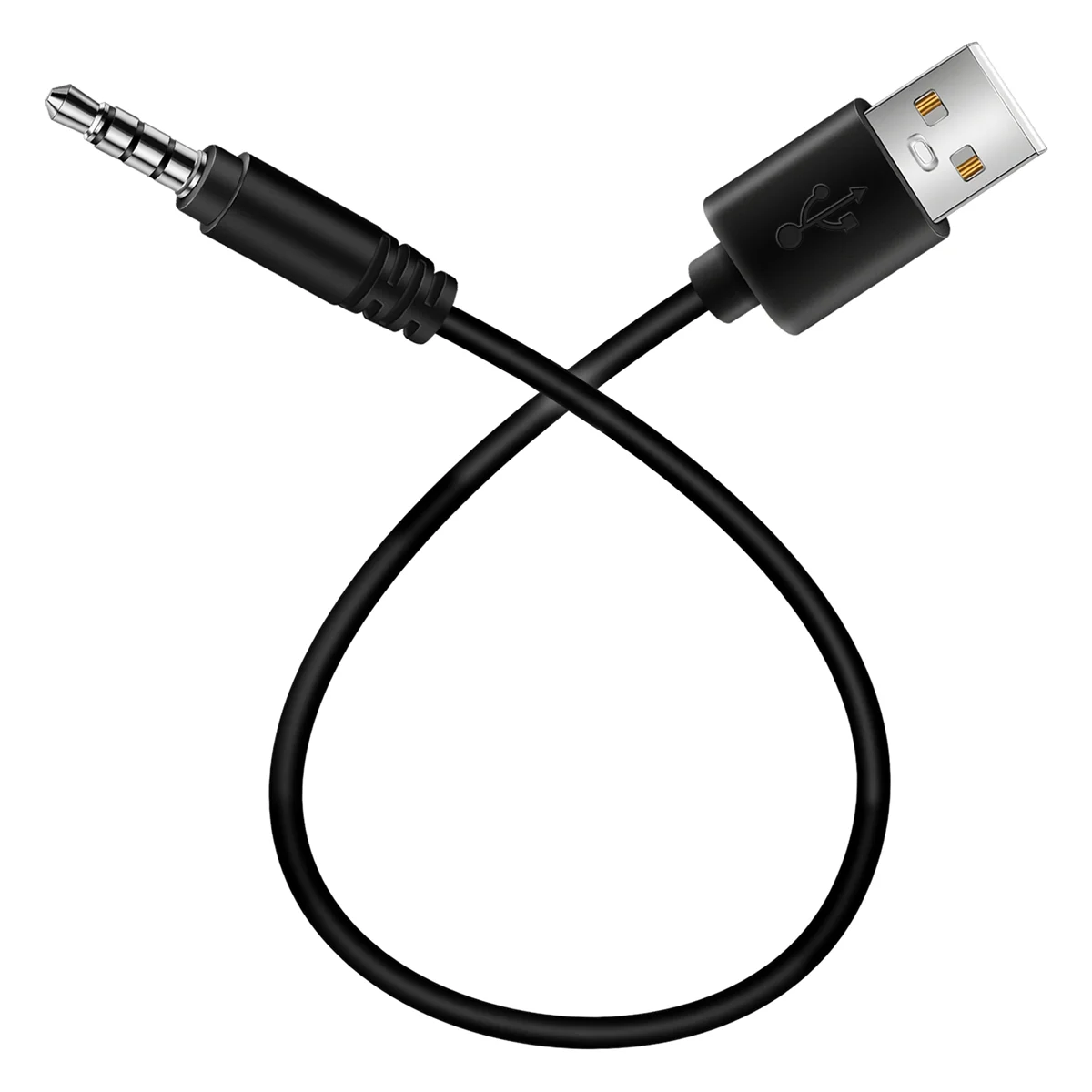 3.5mm Plug AUX Audio Jack to USB 2.0 Male Charger Cable Adapter Cord for Car MP3