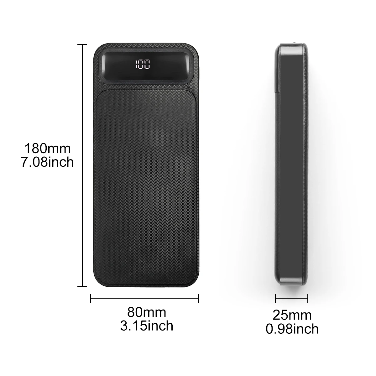 Battery Charger Case Portable DIY 8x18650 Power Bank Box with 2 USB Output/Micro and Type C Input for phones/tablets/switch