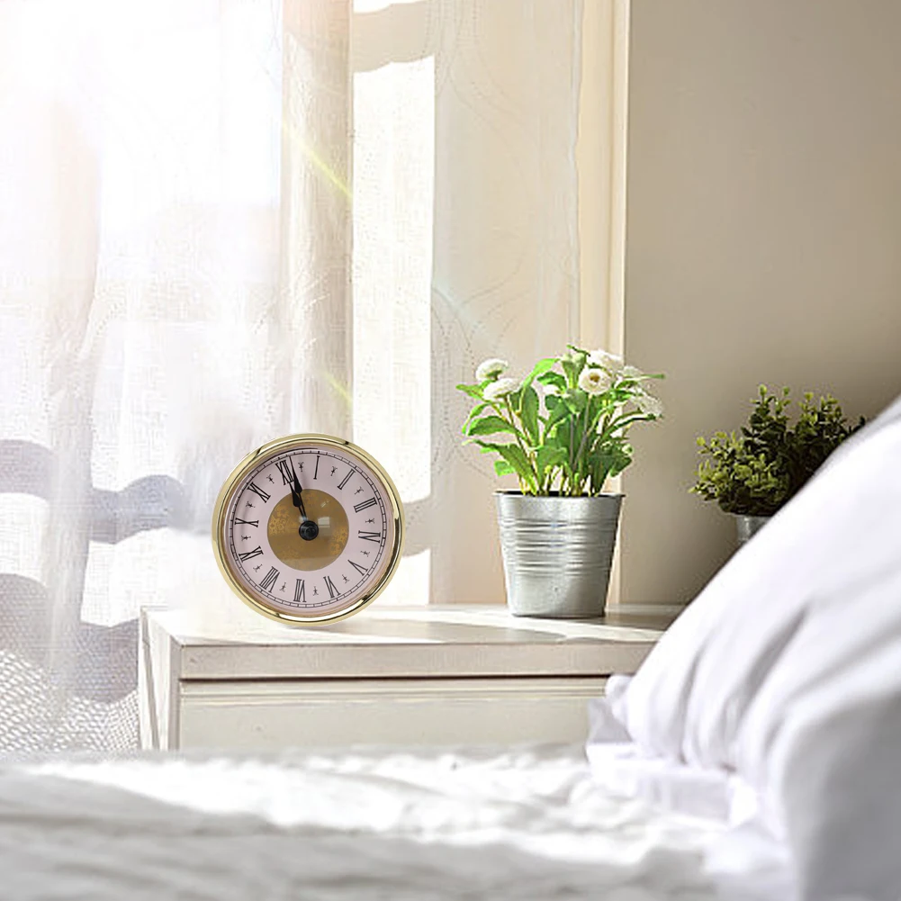 wall clock movement quartz clock movement clock accessory kit 80MM Quartz Clock Inserts Classic Clock Craft Quartz Movement Round Clocks Head Insert Roman Arabic Numerals