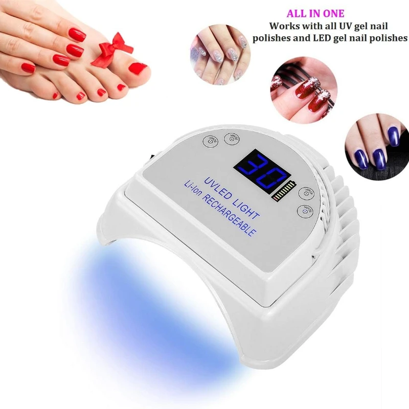 64W Rechargeable UV LED Nail Lamp Gel Polish Drying for Manicure with Automatic Sensor Cordless Nail Dryer Equipment and Tools 2