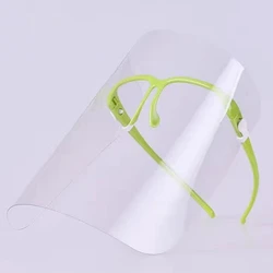 Transparent Face Shield for Kitchen Use - Anti - Oil, Dust - Proof, Reusable Protective Mask for Cooking (Green)