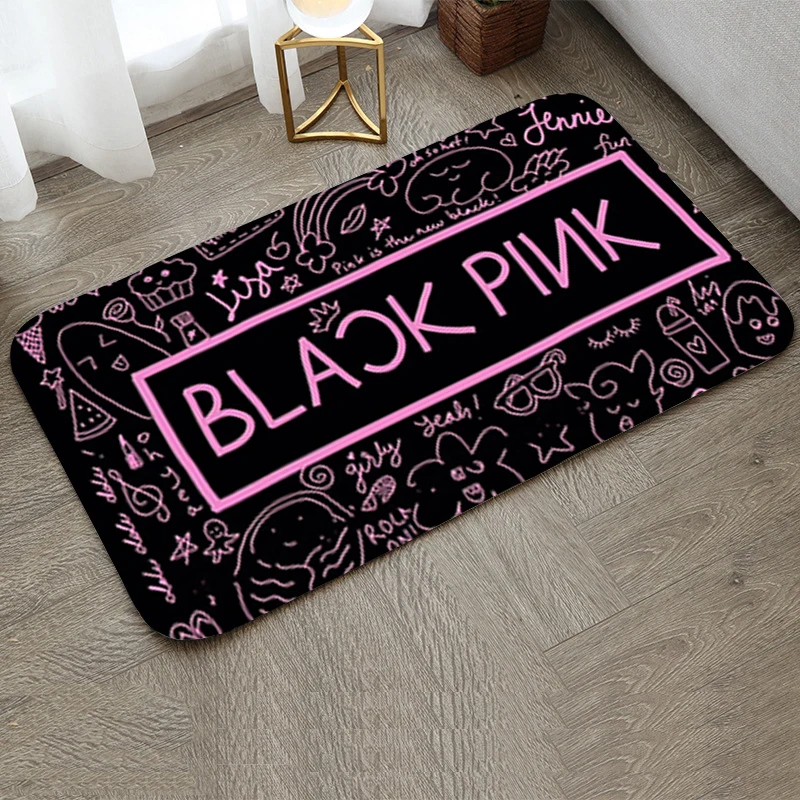Room Mats KpopBlackpink Bathroom Rug Balcony Mat for Hallway Kitchen
