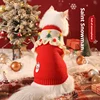 Christmas Pet Cat Costumes Sweater Cute Kitten Santa Claus Clothes For Small Medium Dogs Holiday Party Dress Warm Winter Clothes 2