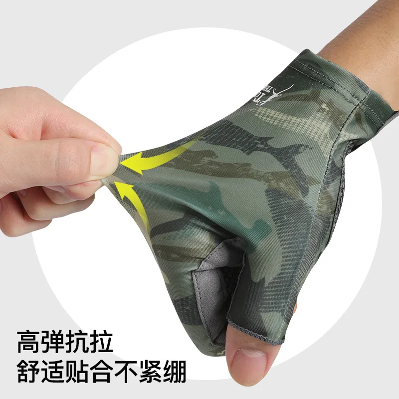 1 Pair Summer Fishing Gloves Men's Fingerless Sun Protection