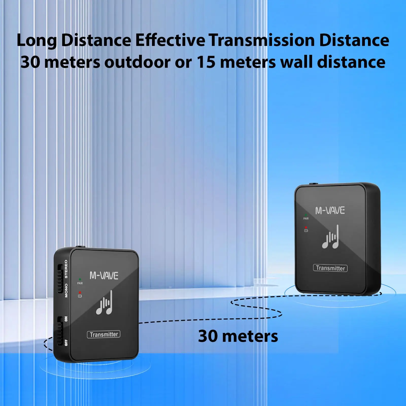 M VAVE WP-10 2.4G Wireless Earphone Monitor Rechargeable Transmitter Receiver With Volume Button wireless earphone receiver