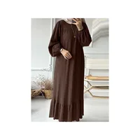 Robe Maxi à Manches sulfpour Femme, Caftan Éducatif, Abaya à la Mode, Eid Mulism, Turquie 3