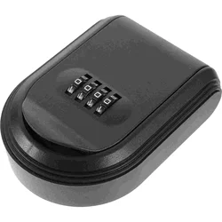 Key Box Password Lock Door Wall Mounted Safe (Black) 1pc Fob Hider Chain Lock Box Plastic Holder outside